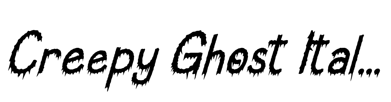 Creepy Ghost Italic